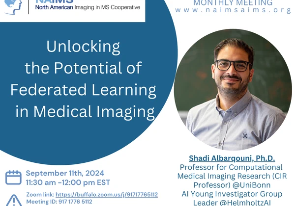 Invited Talk at North American Imaging in MS Cooperative, USA