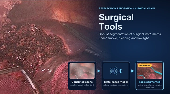 Robust surgical tool segmentation with state-space vision models