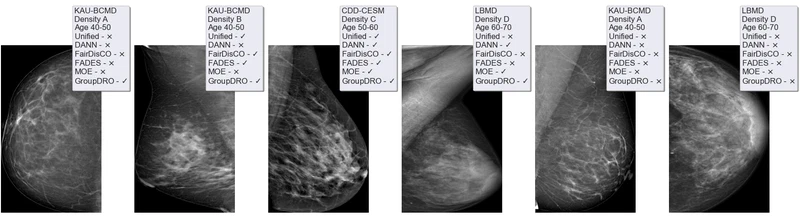Bias and generalizability of foundation models across datasets in breast mammography